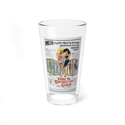 HOW TO SUCCEED WITH GIRLS 1964 Movie Poster - Pint Glass 16oz-16oz-Go Mug Yourself