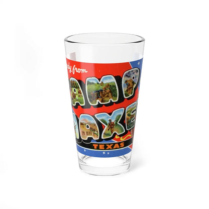 Howdy from Camp Maxey Texas (Greeting Postcards) Pint Glass 16oz-16oz-Go Mug Yourself