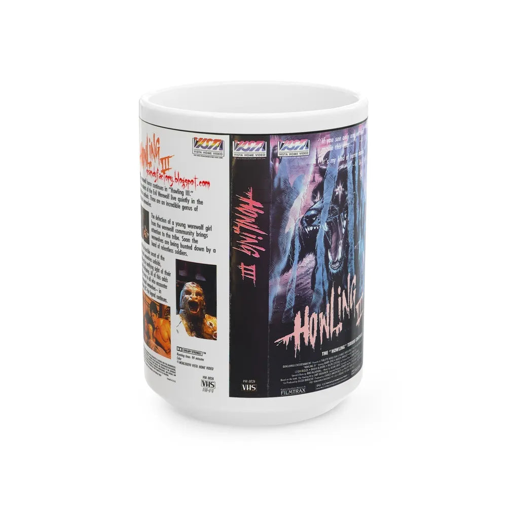 HOWLING III (VHS COVER) - White Coffee Mug-15oz-Go Mug Yourself