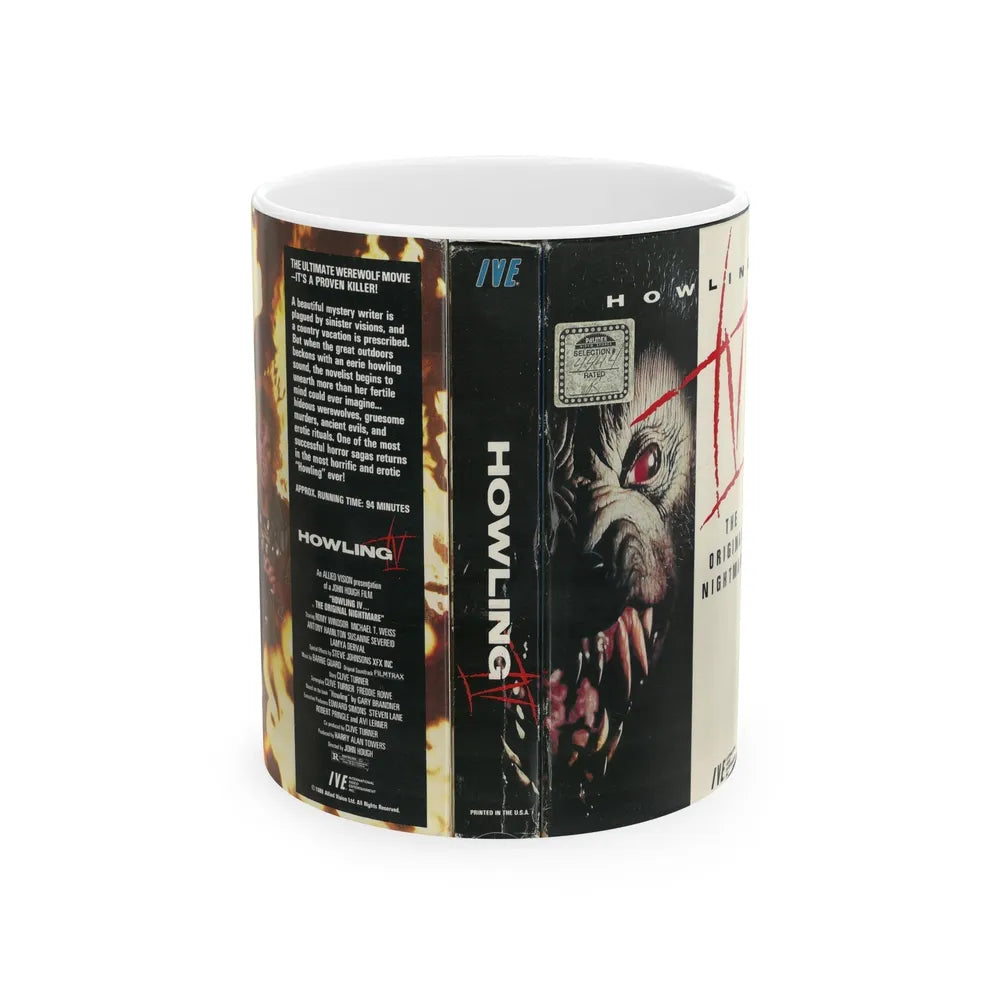 HOWLING IV THE ORIGINAL NIGHTMARE IVE ENTERTAINMENT (VHS COVER) - White Coffee Mug-11oz-Go Mug Yourself