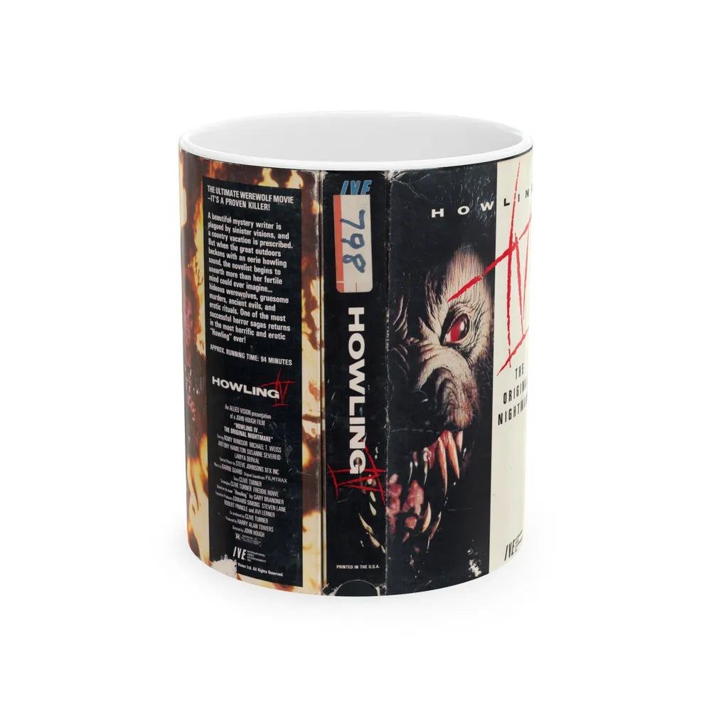 HOWLING IV THE ORIGINAL NIGHTMARE (VHS COVER) - White Coffee Mug-11oz-Go Mug Yourself