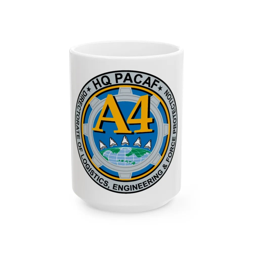 HQ PACAF A4 (U.S. Air Force) White Coffee Mug-15oz-Go Mug Yourself