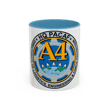 HQ PACAF A4 (U.S. Air Force) Accent Coffee Mug 11oz Light Blue - Go Mug Yourself