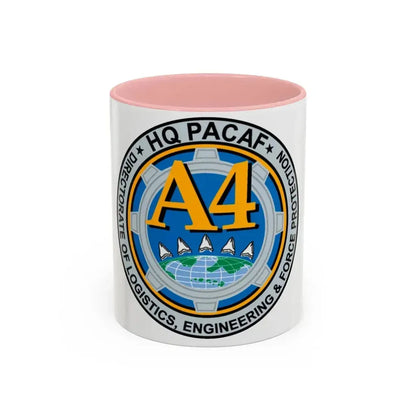 HQ PACAF A4 (U.S. Air Force) Accent Coffee Mug 11oz Pink - Go Mug Yourself