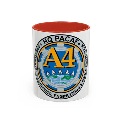 HQ PACAF A4 (U.S. Air Force) Accent Coffee Mug 11oz Red - Go Mug Yourself