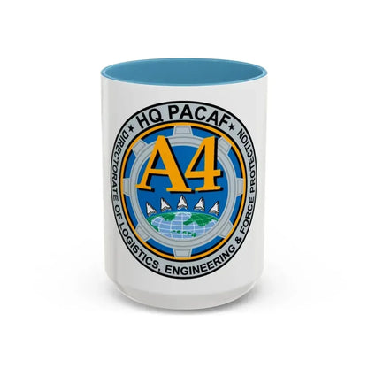 HQ PACAF A4 (U.S. Air Force) Accent Coffee Mug 15oz Light Blue - Go Mug Yourself