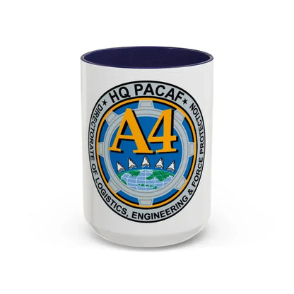 HQ PACAF A4 (U.S. Air Force) Accent Coffee Mug 15oz Navy - Go Mug Yourself