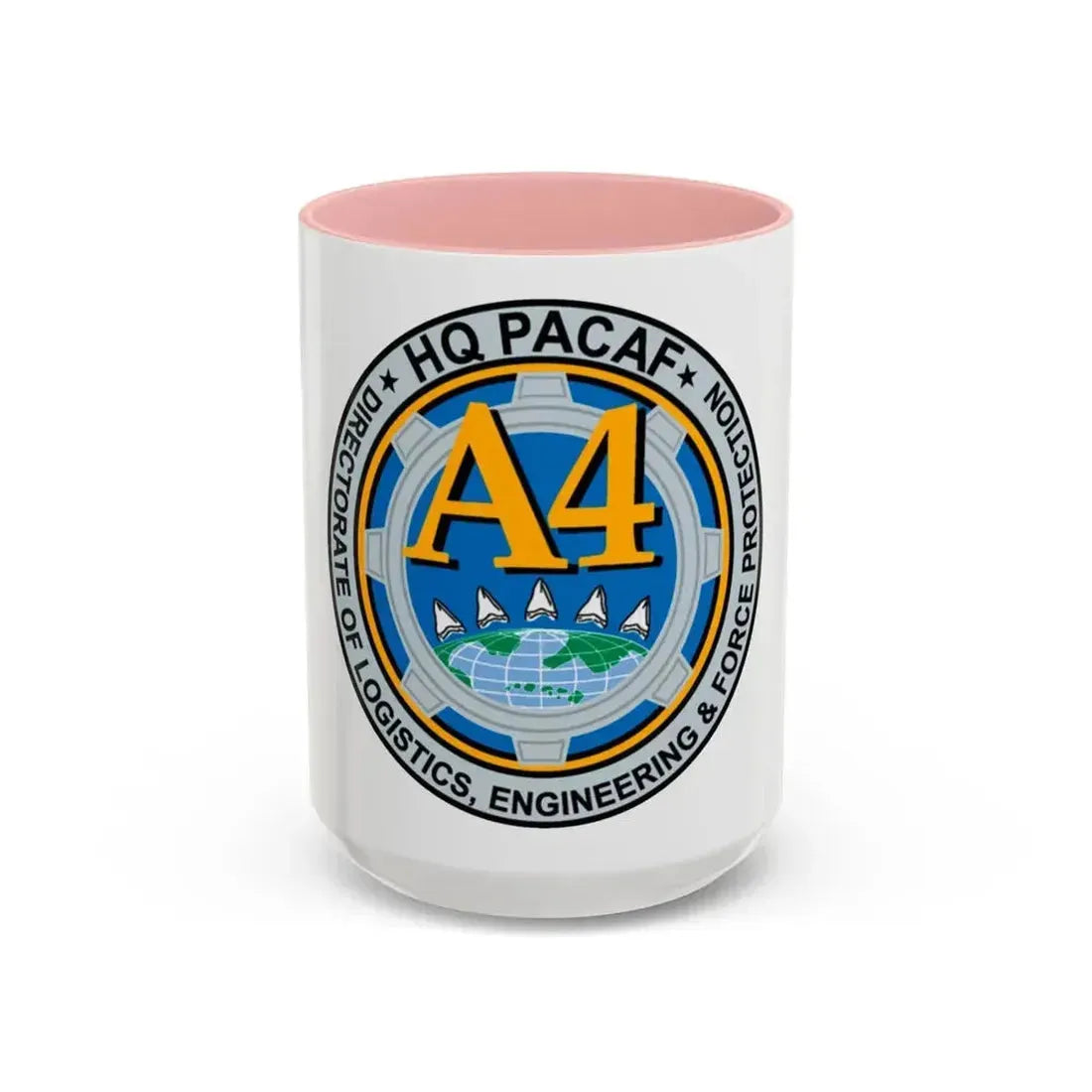 HQ PACAF A4 (U.S. Air Force) Accent Coffee Mug 15oz Pink - Go Mug Yourself