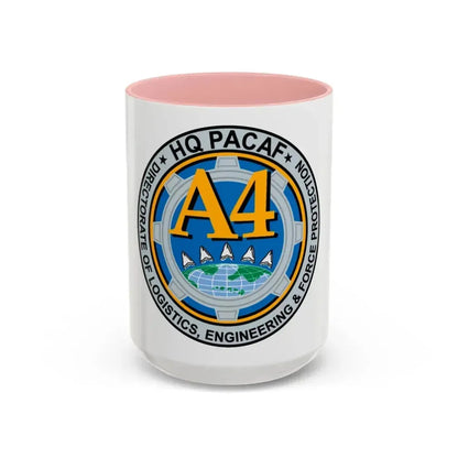 HQ PACAF A4 (U.S. Air Force) Accent Coffee Mug 15oz Pink - Go Mug Yourself