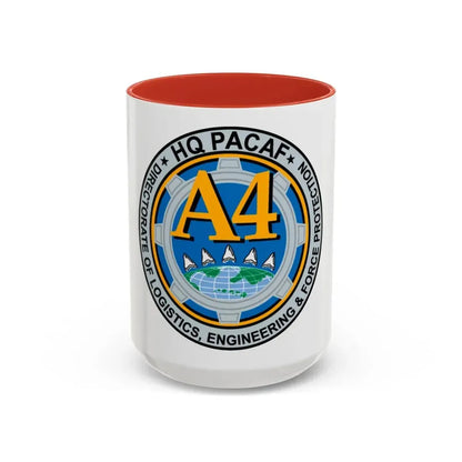 HQ PACAF A4 (U.S. Air Force) Accent Coffee Mug 15oz Red - Go Mug Yourself
