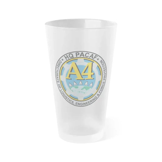 HQ PACAF A4 (U.S. Air Force) Frosted Pint Glass 16oz Default Title - Go Mug Yourself