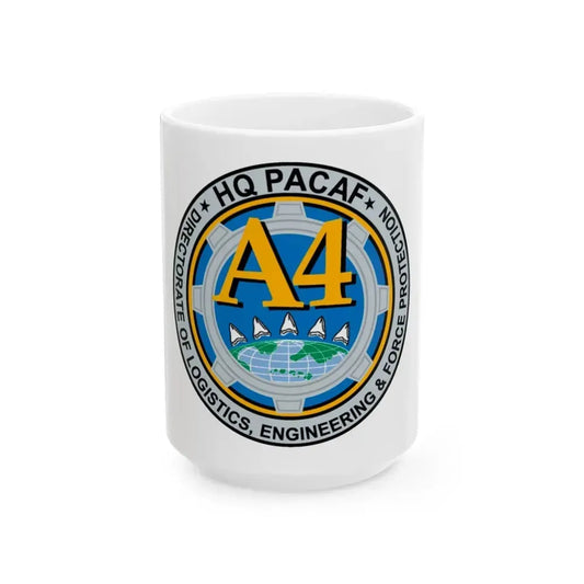HQ PACAF A4 (U.S. Air Force) White Coffee Mug 15oz - Go Mug Yourself