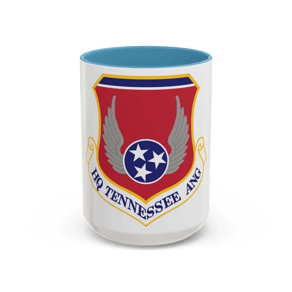 HQ Tennessee Air National Guard (U.S. Air Force) Accent Coffee Mug 15oz Light Blue - Go Mug Yourself