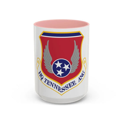 HQ Tennessee Air National Guard (U.S. Air Force) Accent Coffee Mug 15oz Pink - Go Mug Yourself