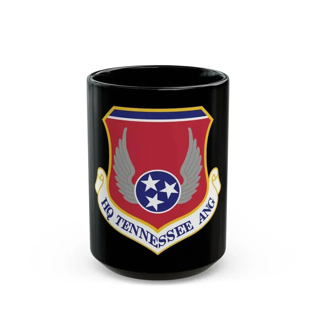 HQ Tennessee Air National Guard (U.S. Air Force) Black Coffee Mug 15oz - Go Mug Yourself
