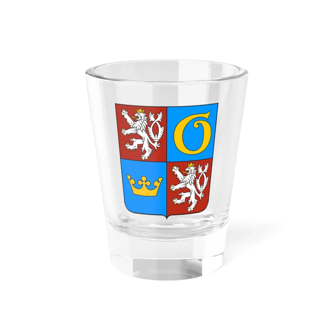 Hradec Kralove Region CoA CZ (Czech Republic) (Coat of Arms) Shot Glass 1.5oz 1.5oz - Go Mug Yourself