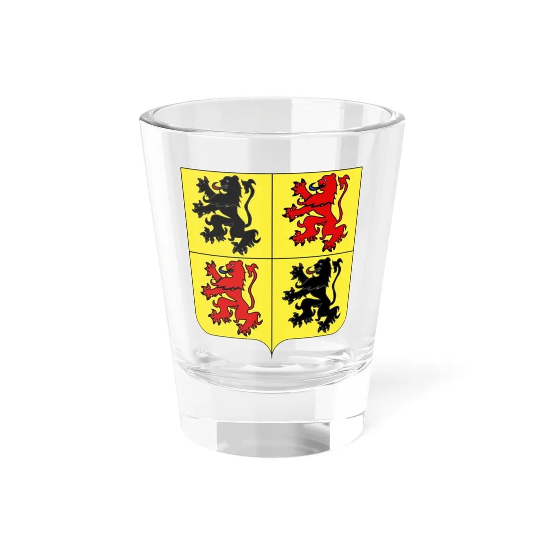 Héraldique Province BE Hainaut (Belgium) (Coat of Arms) Shot Glass 1.5oz 1.5oz - Go Mug Yourself