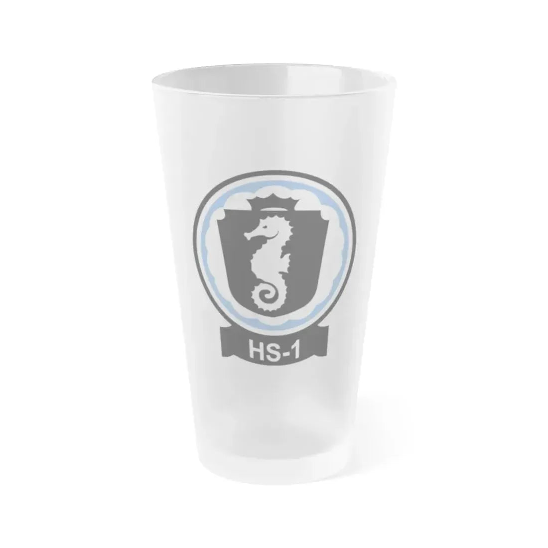 HS 1 Helicopter Anti Submarine Squadron 1 (U.S. Navy) Frosted Pint Glass 16oz Default Title - Go Mug Yourself