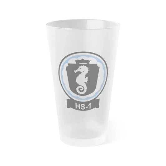 HS 1 Helicopter Anti Submarine Squadron 1 (U.S. Navy) Frosted Pint Glass 16oz Default Title - Go Mug Yourself