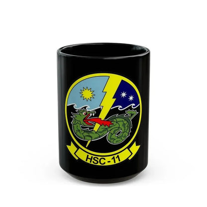HSC 11 Helicopter Sea Combat Squadron 11 (U.S. Navy) Black Coffee Mug 15oz - Go Mug Yourself