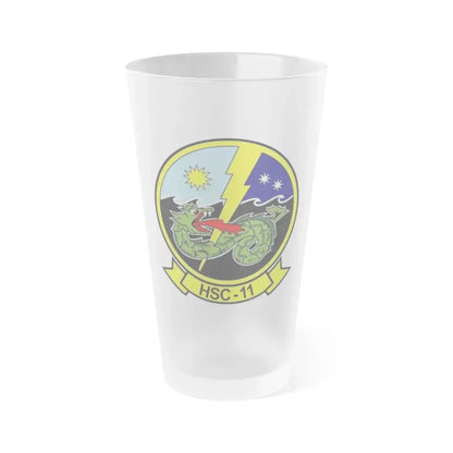 HSC 11 Helicopter Sea Combat Squadron 11 (U.S. Navy) Frosted Pint Glass 16oz Default Title - Go Mug Yourself