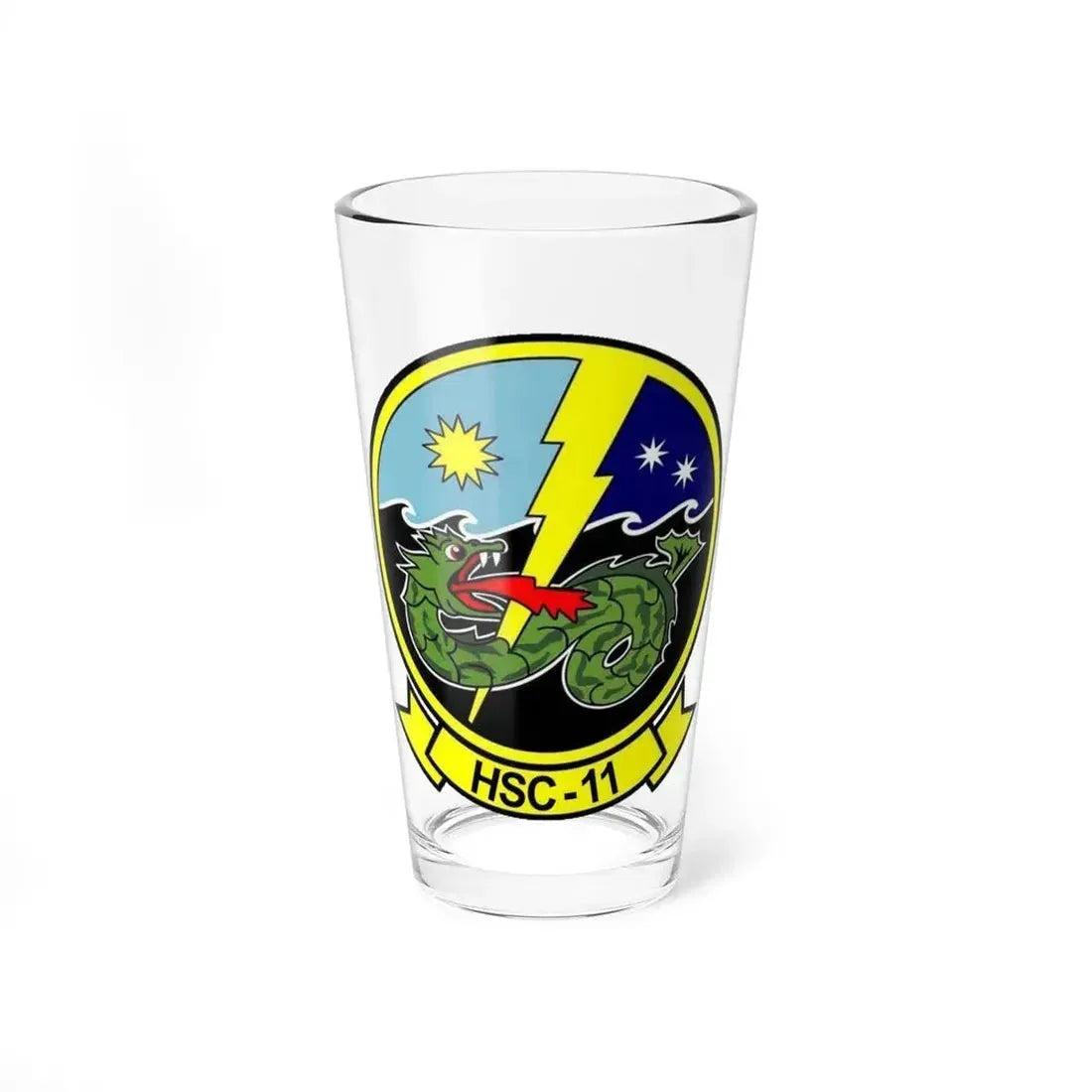 HSC 11 Helicopter Sea Combat Squadron 11 (U.S. Navy) Pint Glass 16oz 16oz - Go Mug Yourself