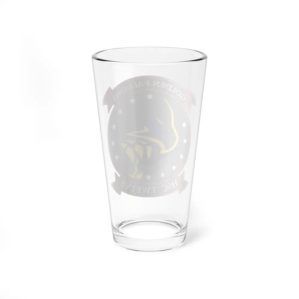 HSC 12 Golden Falcons (U.S. Navy) Pint Glass 16oz-Go Mug Yourself