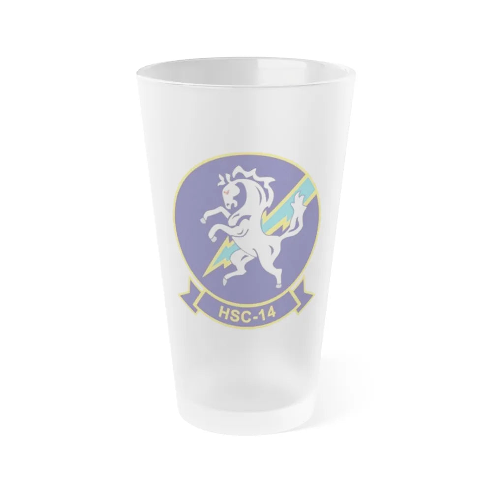 HSC 14 (U.S. Navy) Frosted Pint Glass 16oz-Go Mug Yourself