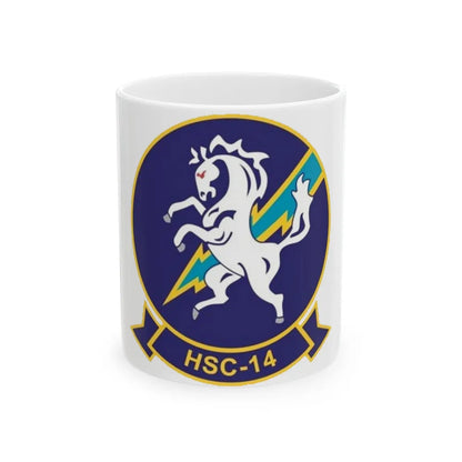 HSC 14 (U.S. Navy) White Coffee Mug-11oz-Go Mug Yourself