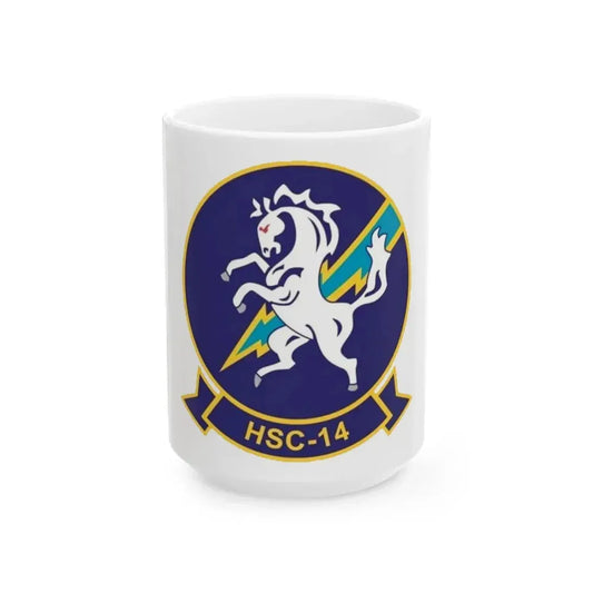 HSC 14 (U.S. Navy) White Coffee Mug 15oz - Go Mug Yourself