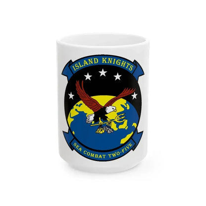 HSC 25 Island Knights 2 (U.S. Navy) White Coffee Mug 15oz - Go Mug Yourself