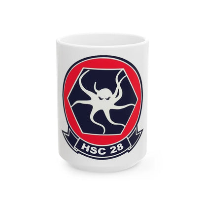 HSC 28 (U.S. Navy) White Coffee Mug-15oz-Go Mug Yourself