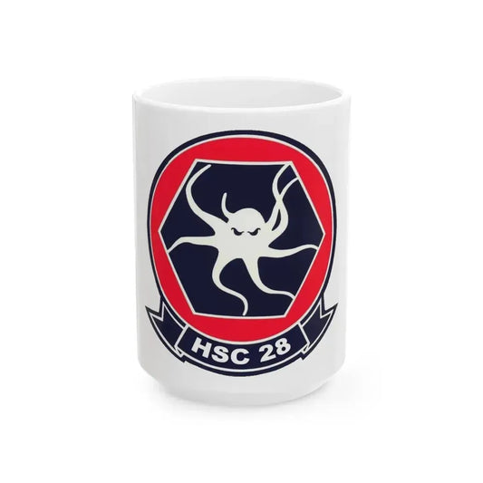 HSC 28 (U.S. Navy) White Coffee Mug 15oz - Go Mug Yourself