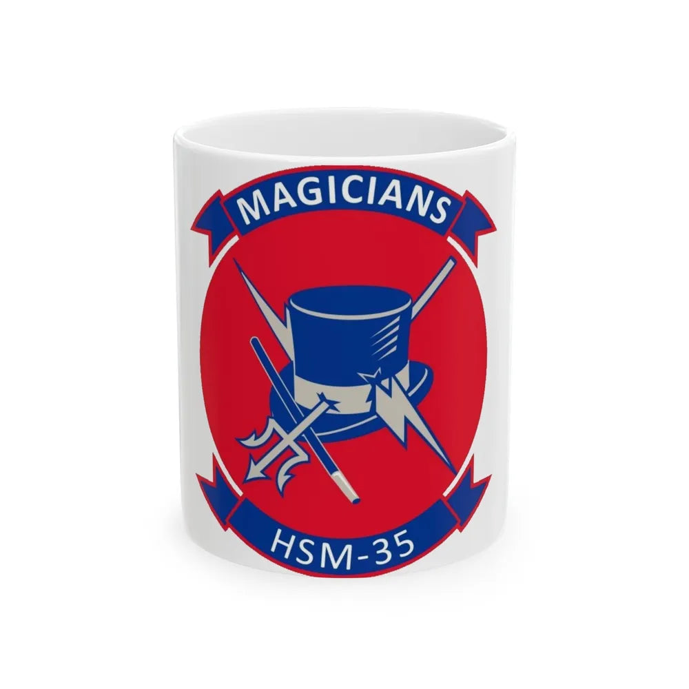 HSM 35 Helicopter Maritime Strike Squadron 35 (U.S. Navy) White Coffee Mug-11oz-Go Mug Yourself