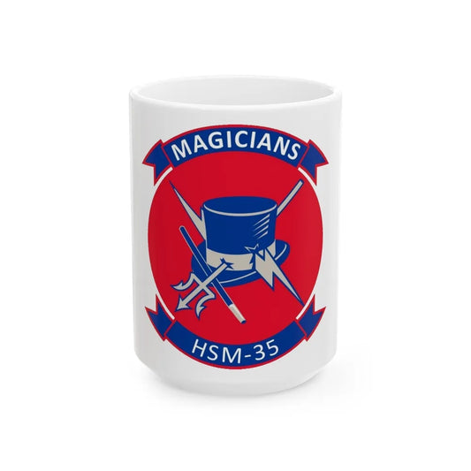 HSM 35 Helicopter Maritime Strike Squadron 35 (U.S. Navy) White Coffee Mug-15oz-Go Mug Yourself