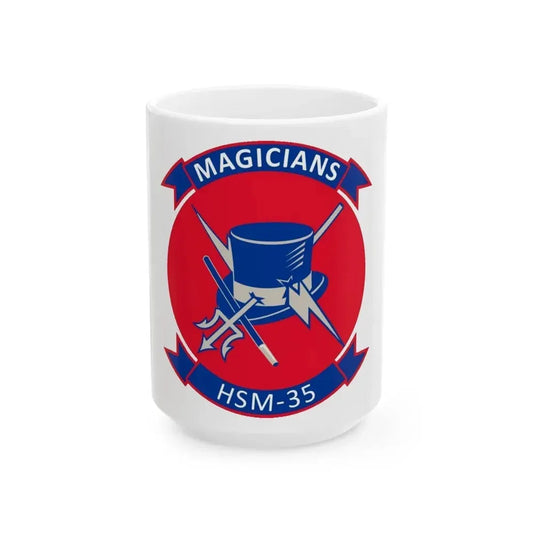 HSM 35 Helicopter Maritime Strike Squadron 35 (U.S. Navy) White Coffee Mug 15oz - Go Mug Yourself