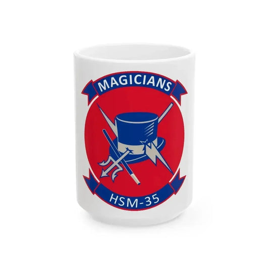 HSM 35 Helicopter Maritime Strike Squadron 35 (U.S. Navy) White Coffee Mug 15oz - Go Mug Yourself
