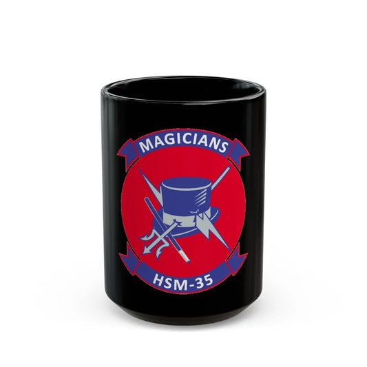 HSM 35 Magicians (U.S. Navy) Black Coffee Mug-15oz-Go Mug Yourself