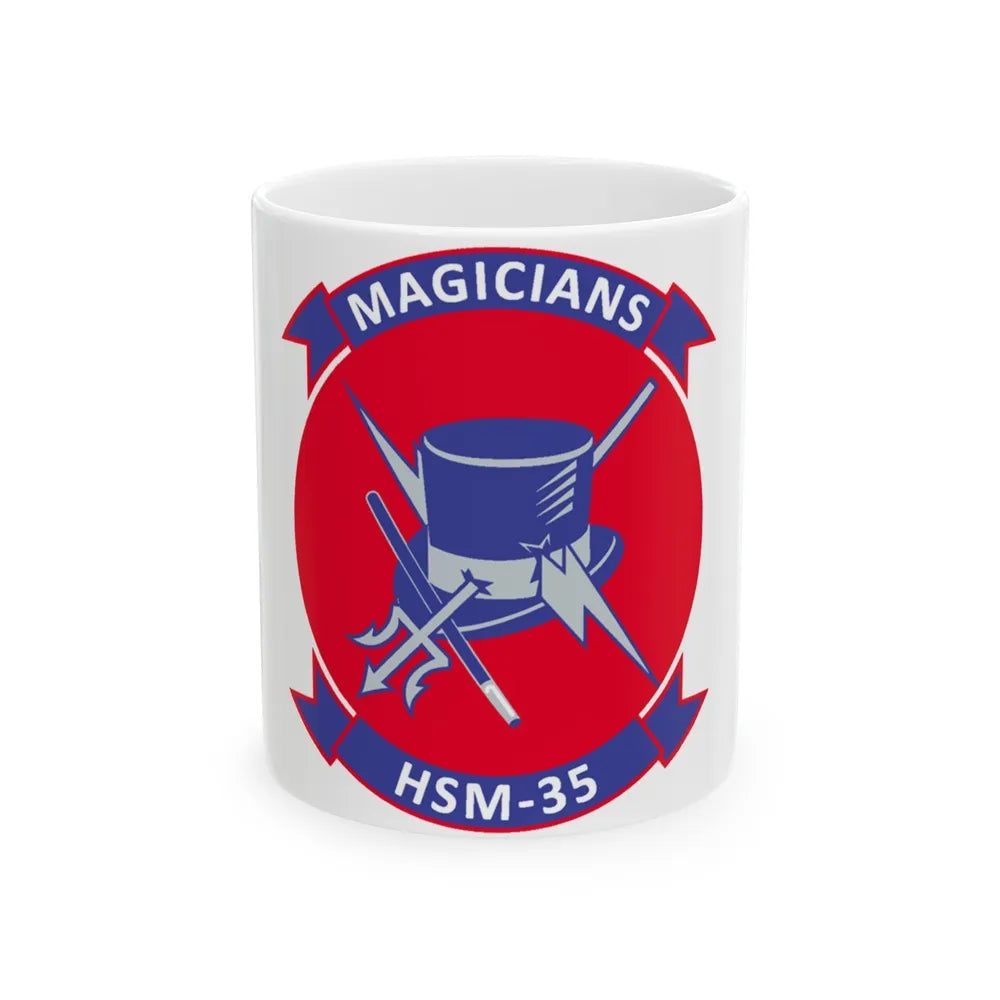 HSM 35 Magicians (U.S. Navy) White Coffee Mug-11oz-Go Mug Yourself