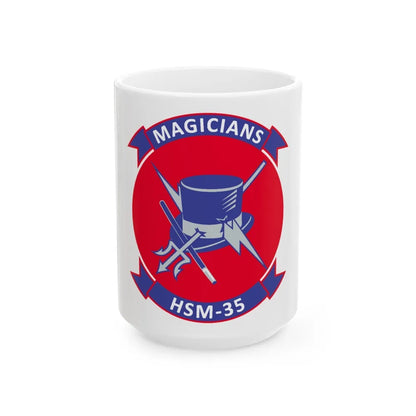 HSM 35 Magicians (U.S. Navy) White Coffee Mug-15oz-Go Mug Yourself