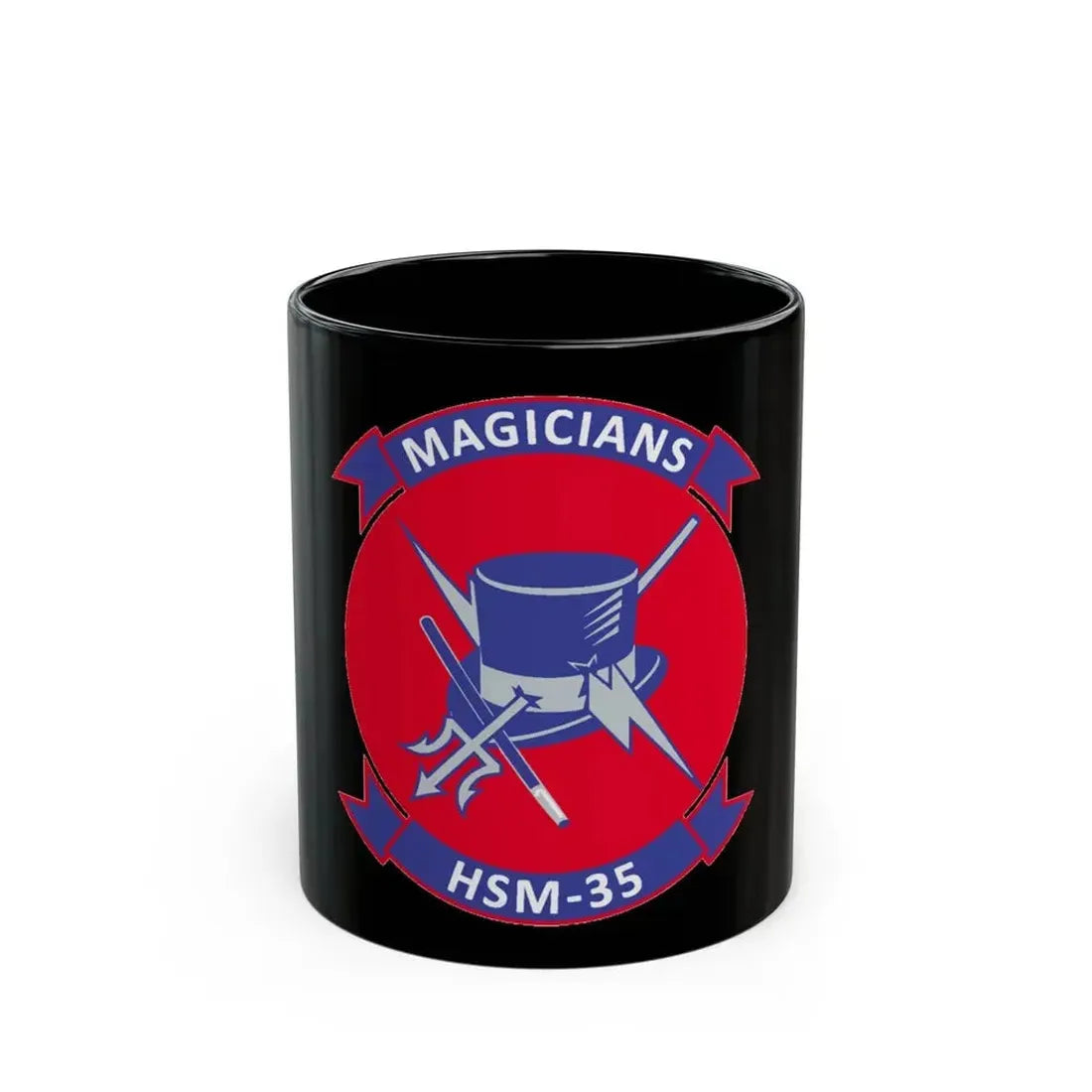 HSM 35 Magicians (U.S. Navy) Black Coffee Mug 11oz - Go Mug Yourself