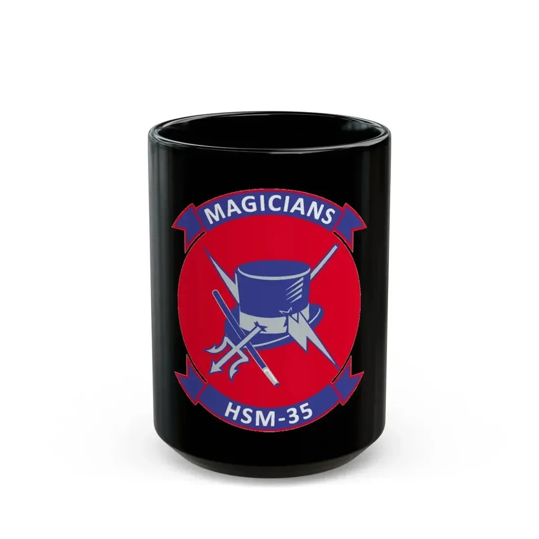 HSM 35 Magicians (U.S. Navy) Black Coffee Mug 15oz - Go Mug Yourself