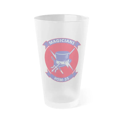 HSM 35 Magicians (U.S. Navy) Frosted Pint Glass 16oz Default Title - Go Mug Yourself