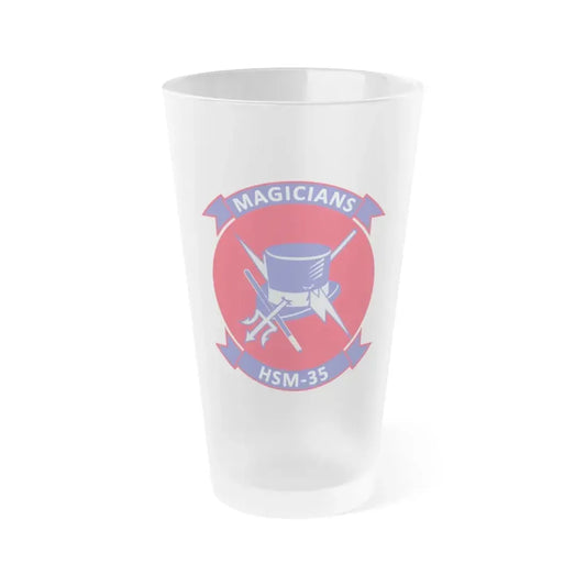HSM 35 Magicians (U.S. Navy) Frosted Pint Glass 16oz Default Title - Go Mug Yourself