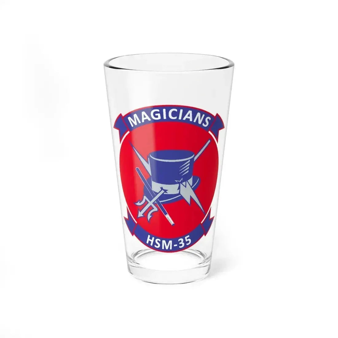 HSM 35 Magicians (U.S. Navy) Pint Glass 16oz - Go Mug Yourself