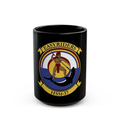 HSM 37 Helicopter Maritime Strike Squadron 37 (U.S. Navy) Black Coffee Mug-15oz-Go Mug Yourself