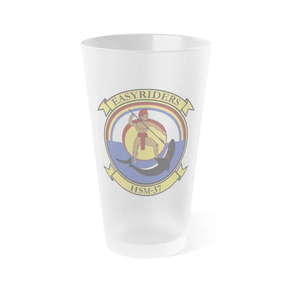 HSM 37 Helicopter Maritime Strike Squadron 37 (U.S. Navy) Frosted Pint Glass 16oz-Go Mug Yourself