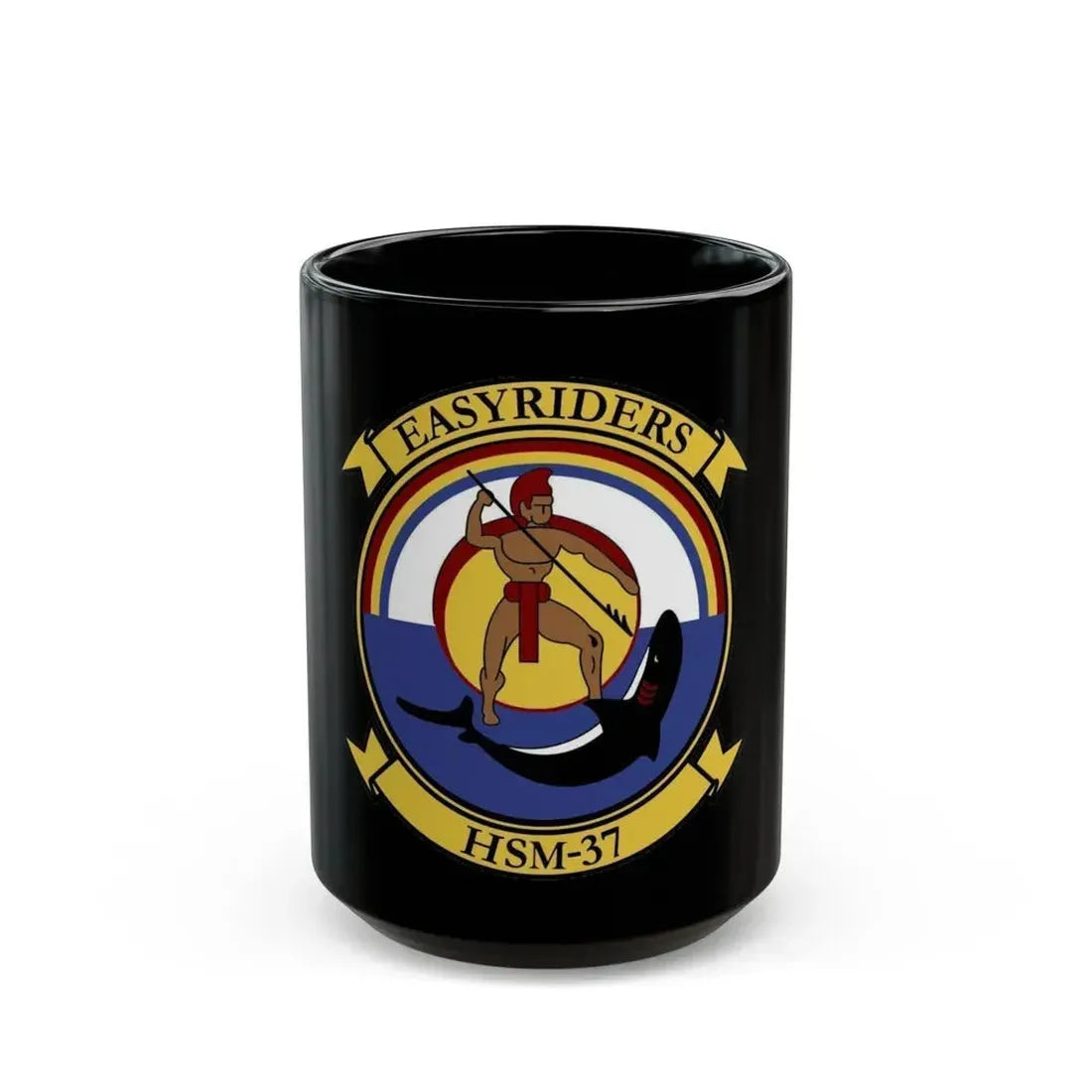 HSM 37 Helicopter Maritime Strike Squadron 37 (U.S. Navy) Black Coffee Mug 15oz - Go Mug Yourself