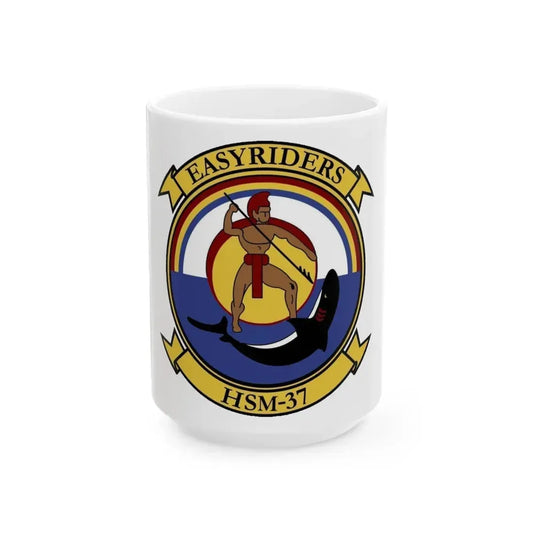 HSM 37 Helicopter Maritime Strike Squadron 37 (U.S. Navy) White Coffee Mug 15oz - Go Mug Yourself