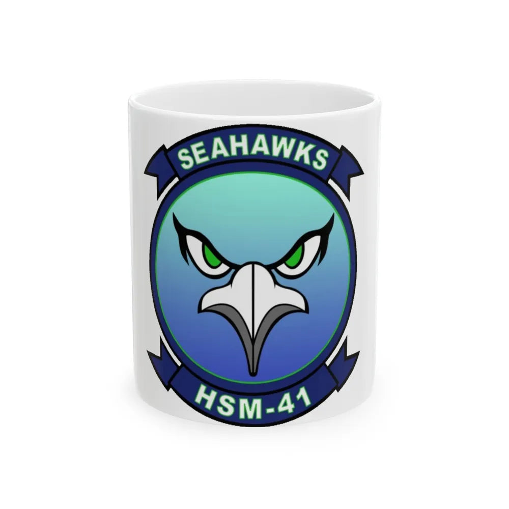 HSM 41 Helicopter Maritime Strike Squadron 41 (U.S. Navy) White Coffee Mug-11oz-Go Mug Yourself